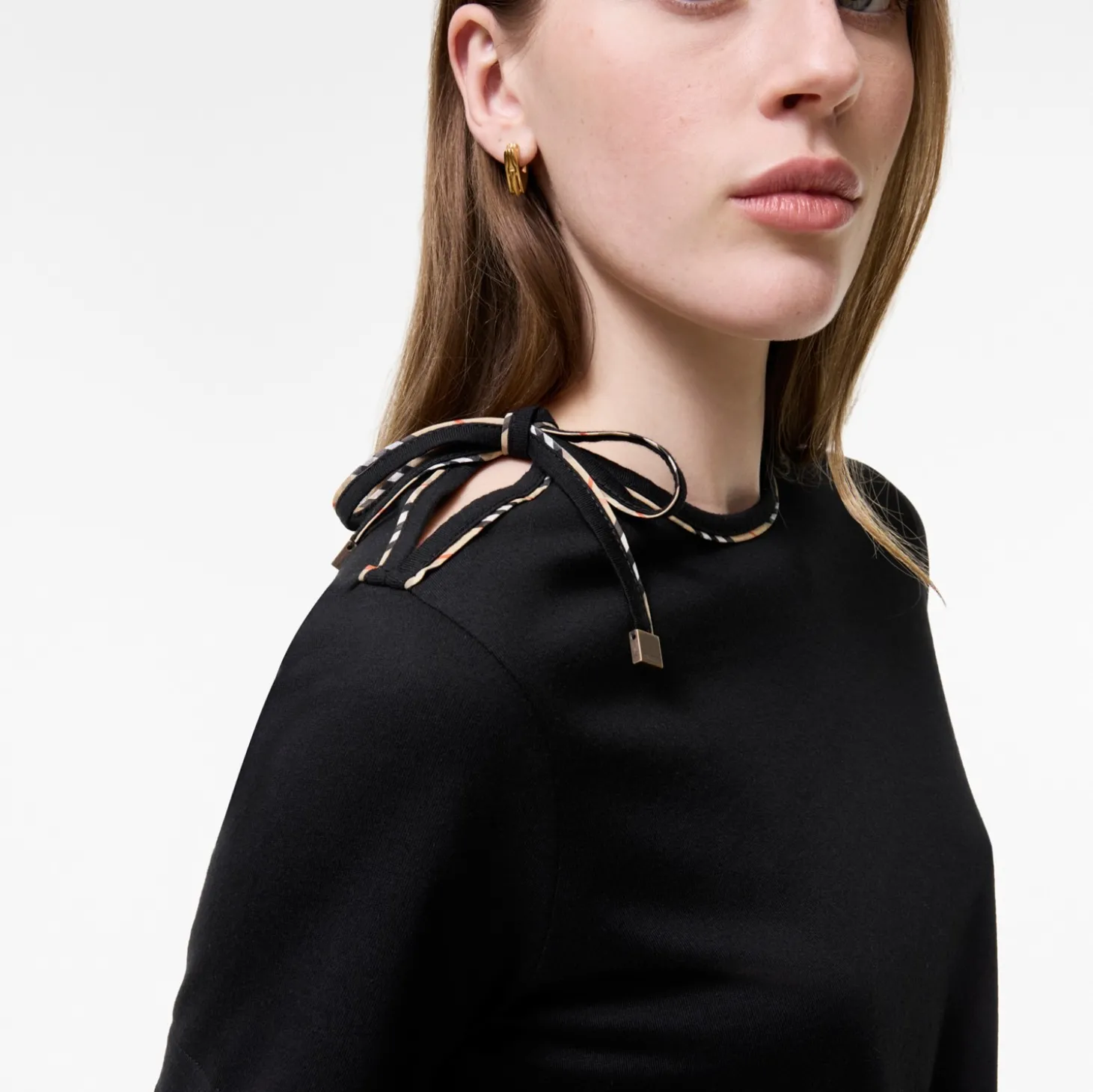 Tie-sleeve Cotton T-shirt