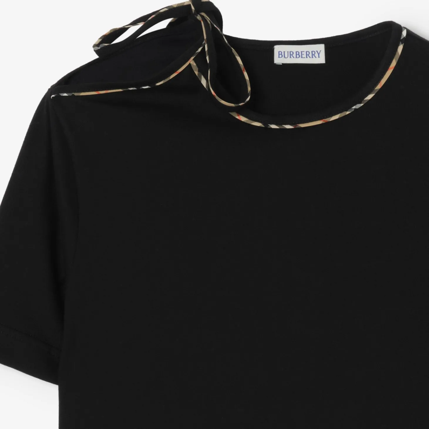 Tie-sleeve Cotton T-shirt