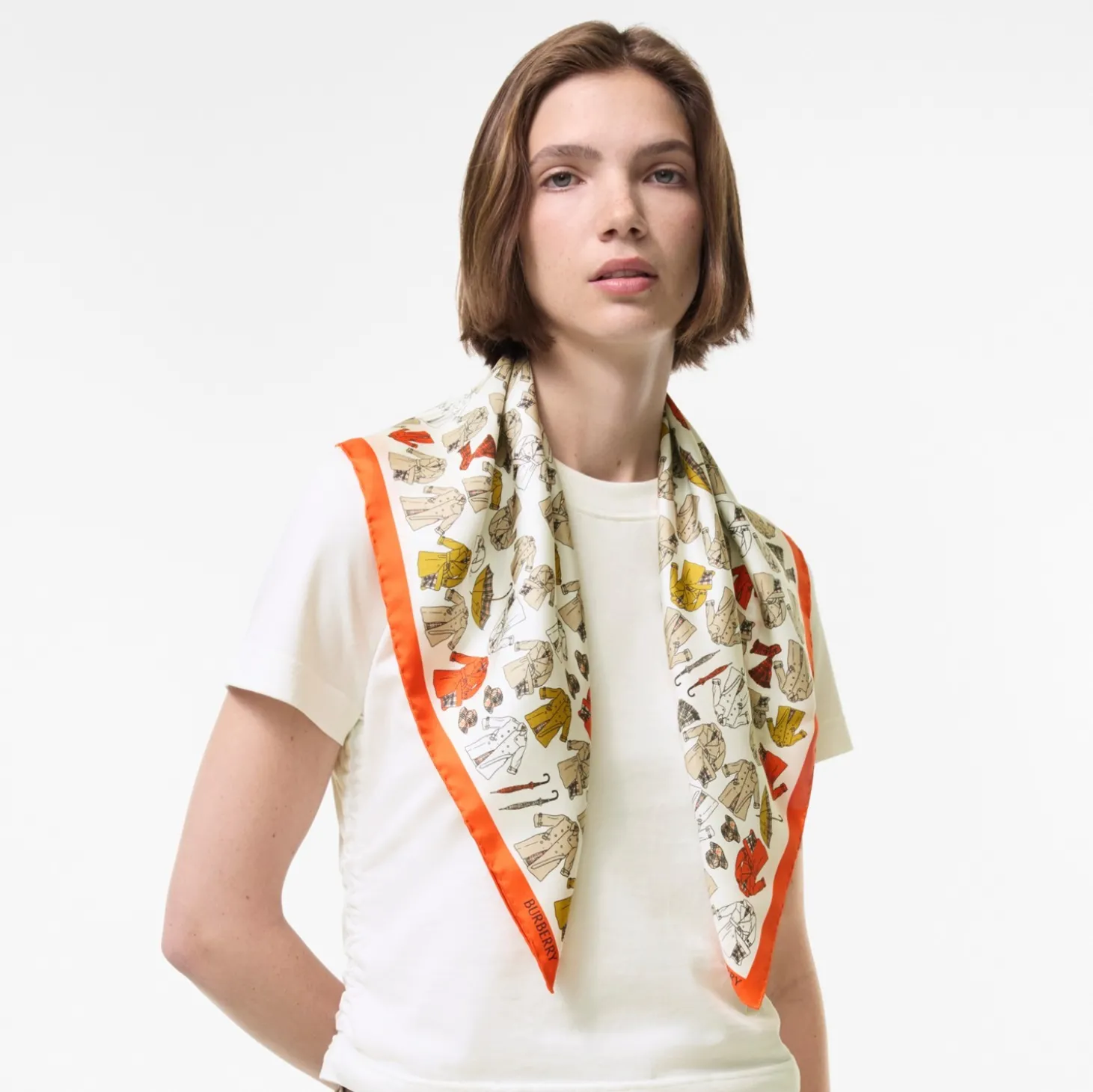 Trench Coat Silk Scarf