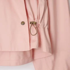 Tropical Gabardine Hooded Trench Jacket