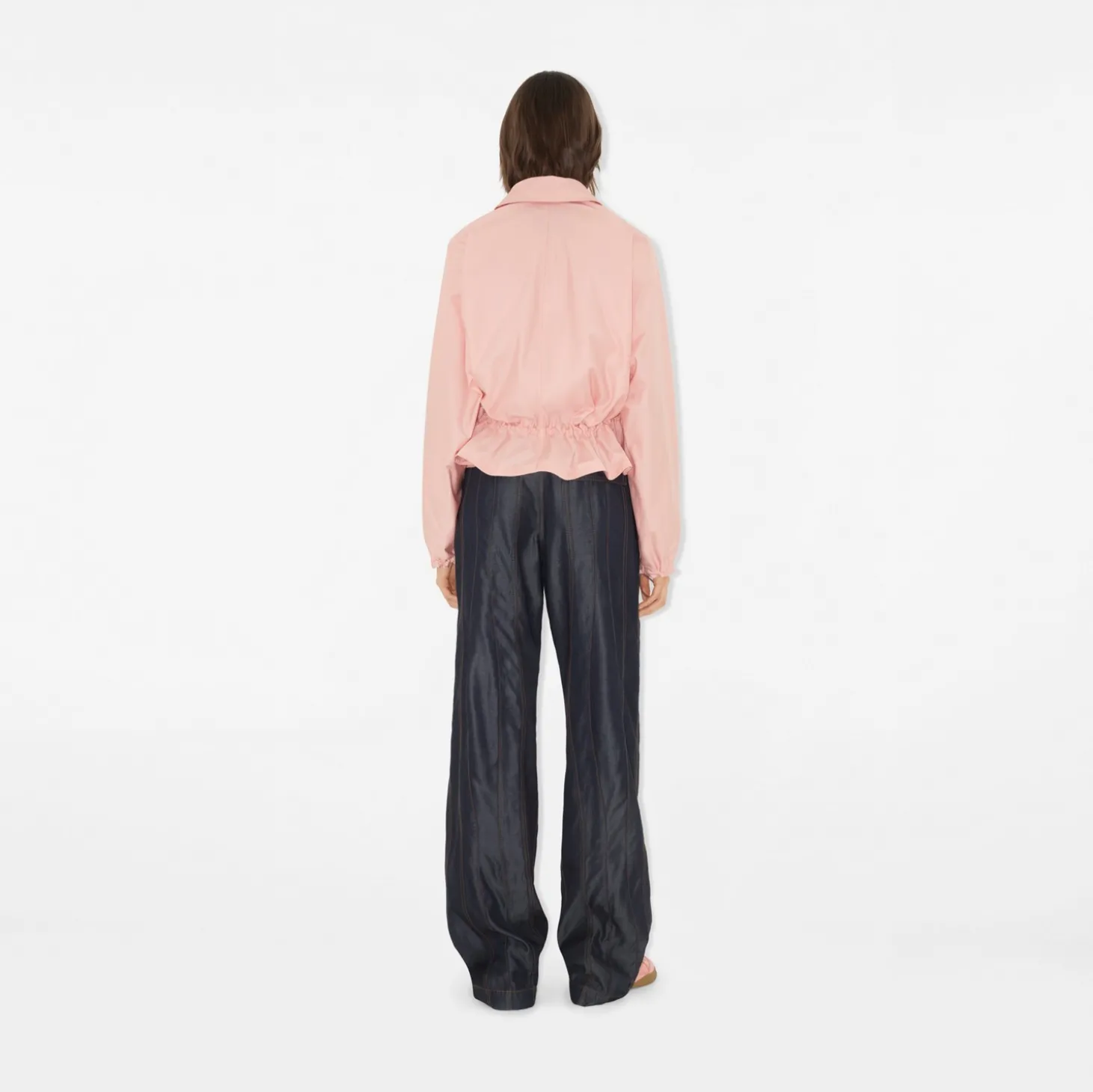 Tropical Gabardine Hooded Trench Jacket