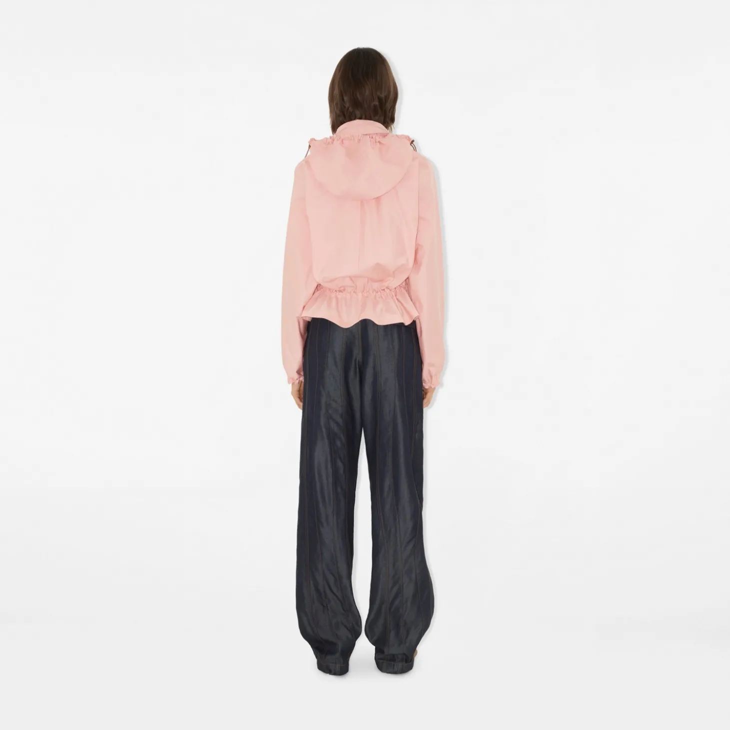 Tropical Gabardine Hooded Trench Jacket