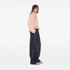 Tropical Gabardine Hooded Trench Jacket