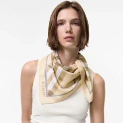 Watercolour Check Silk Scarf