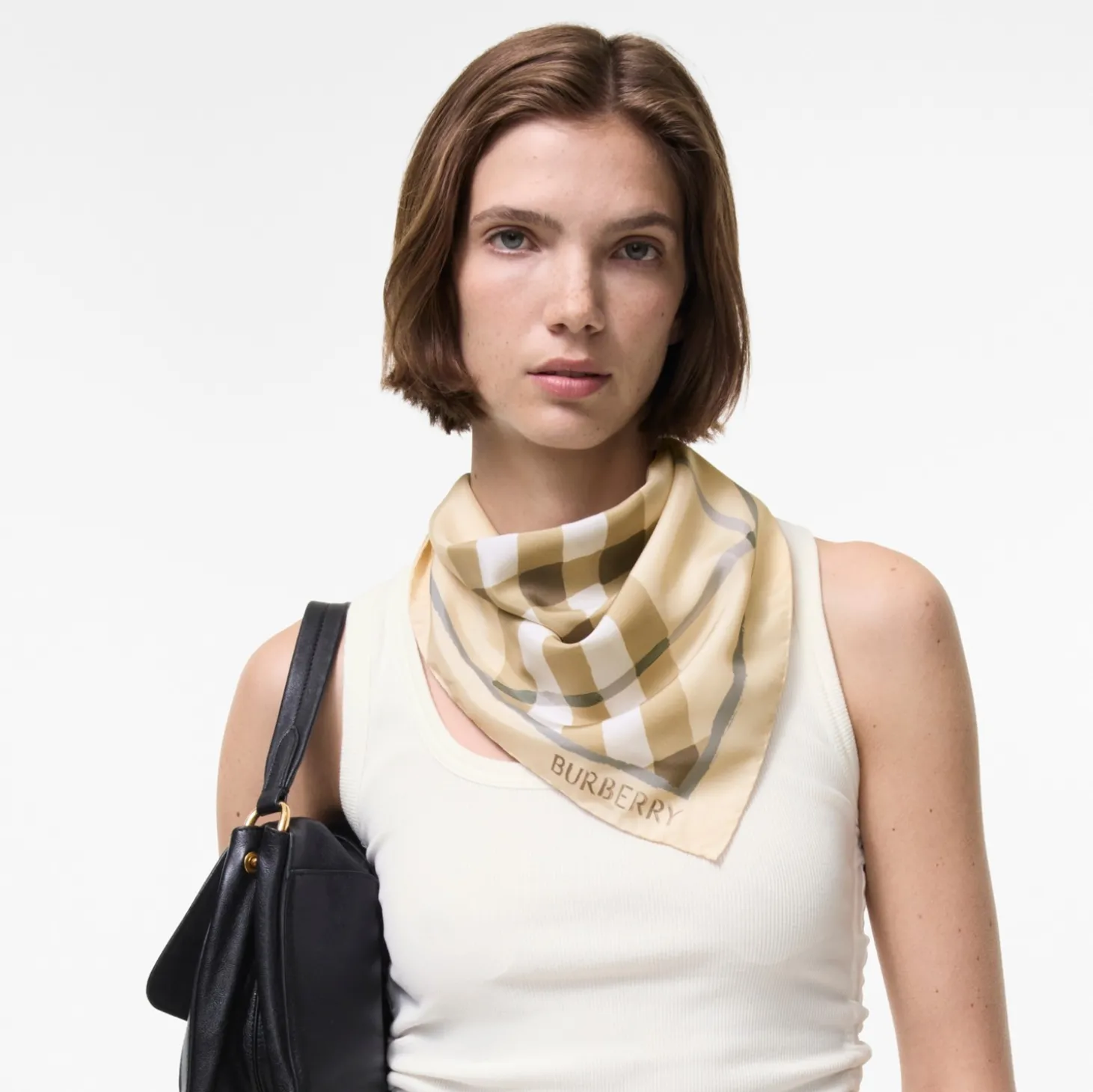Watercolour Check Silk Scarf