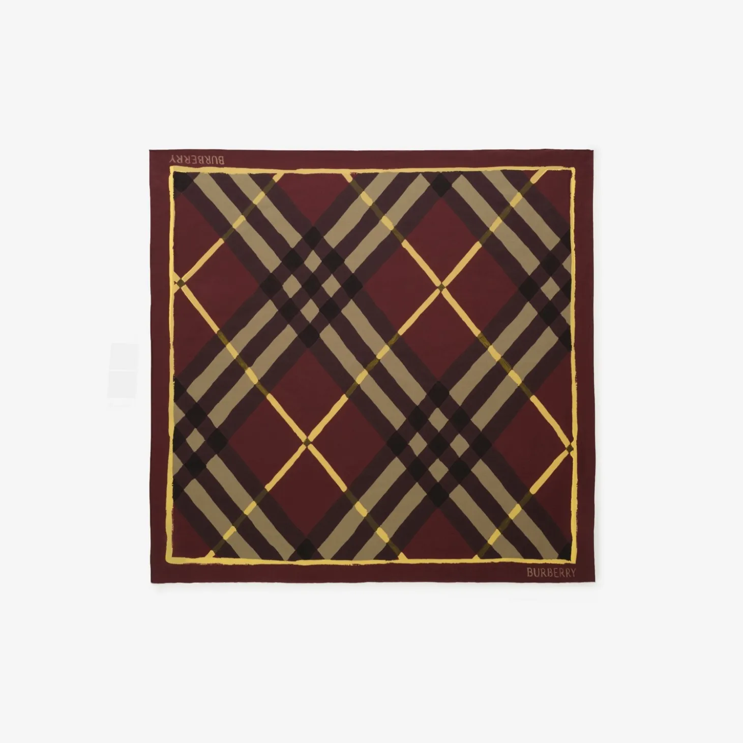 Watercolour Check Silk Scarf