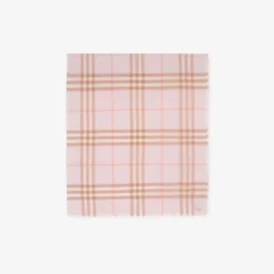 Wide Check Wool Scarf