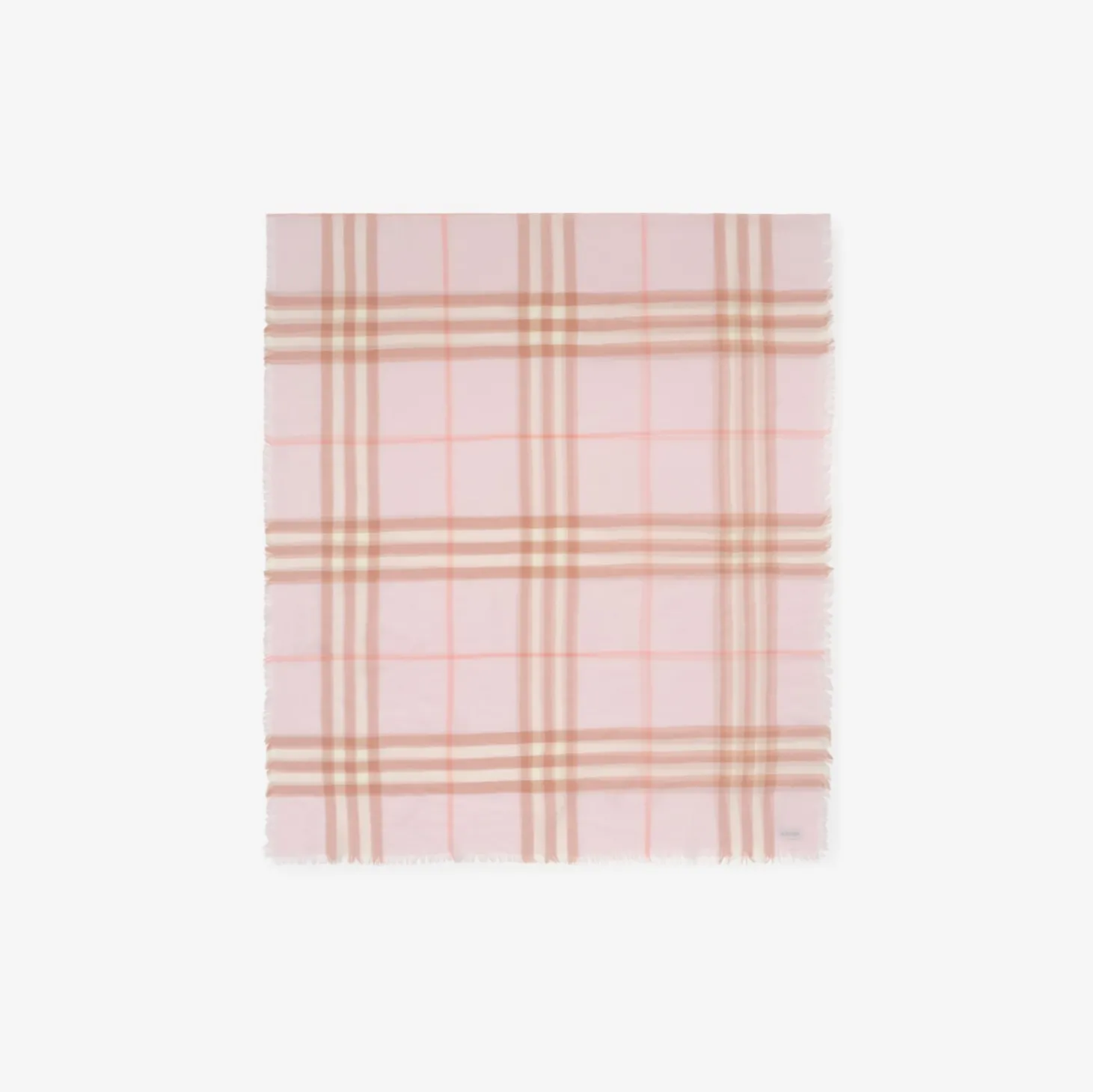 Wide Check Wool Scarf
