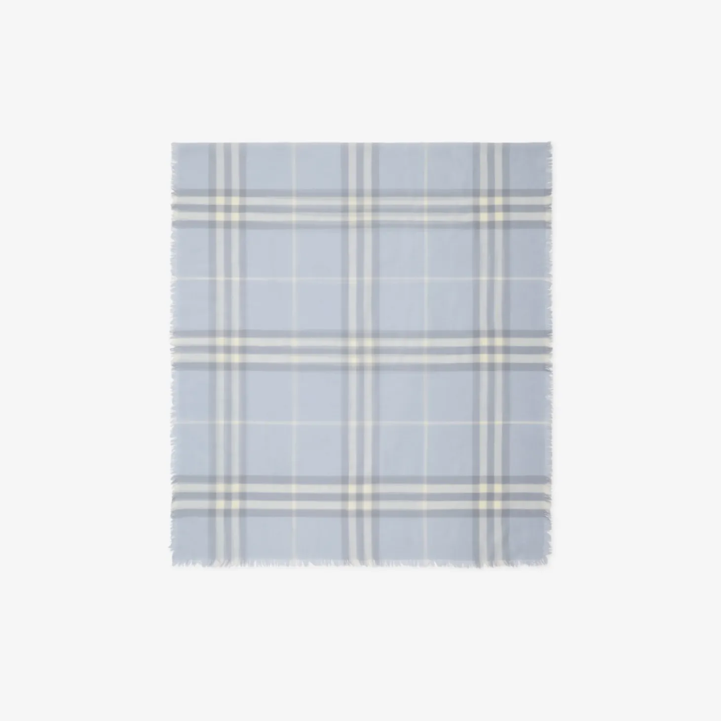 Wide Check Wool Scarf