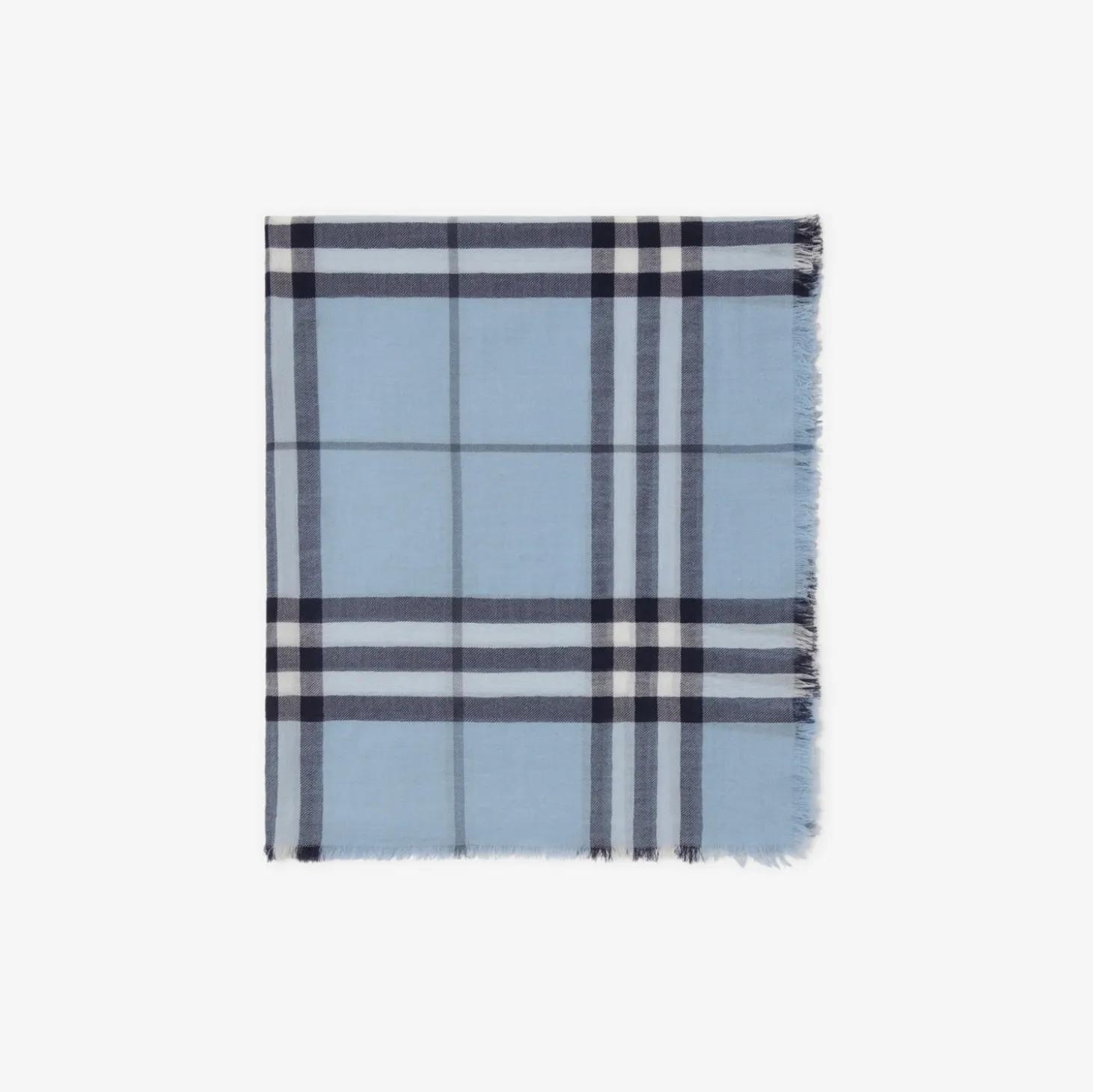 Wide Check Wool Scarf