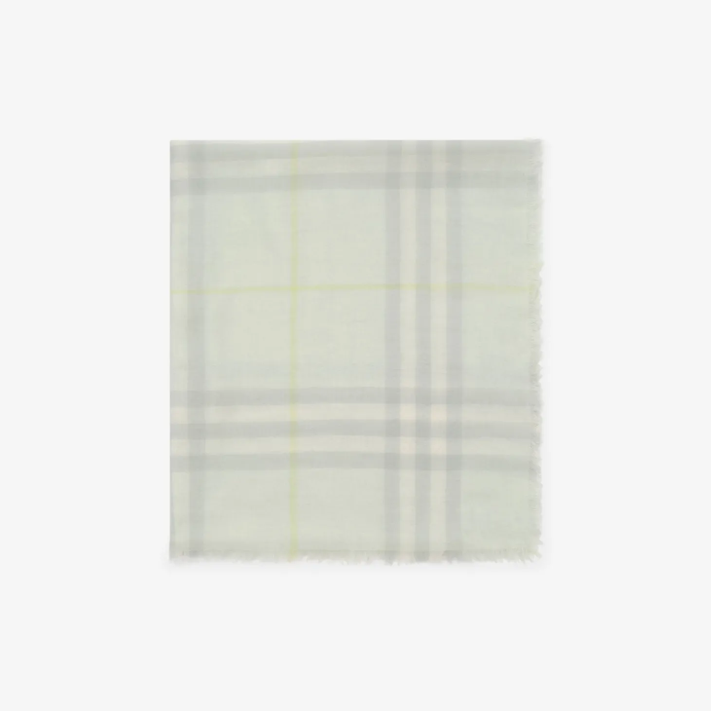 Wide Check Wool Scarf