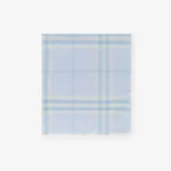 Wide Check Wool Scarf