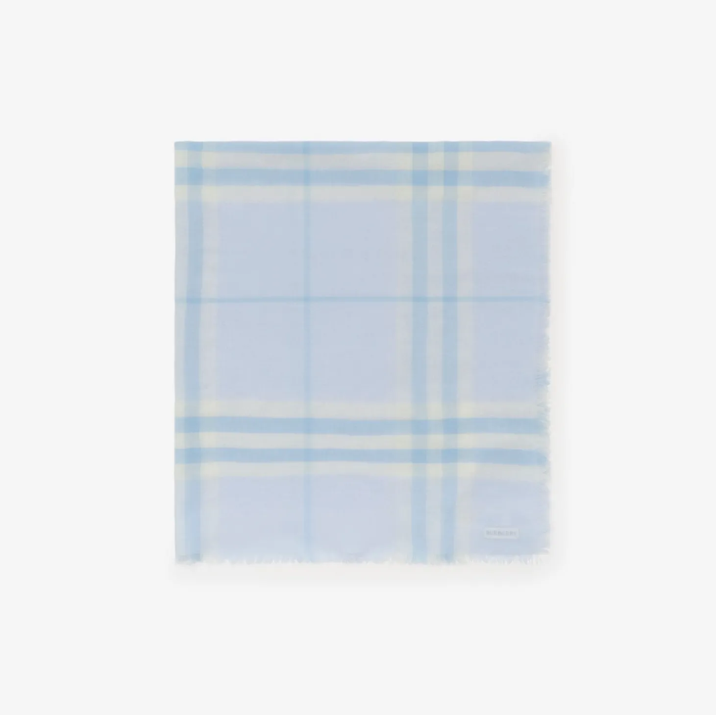 Wide Check Wool Scarf