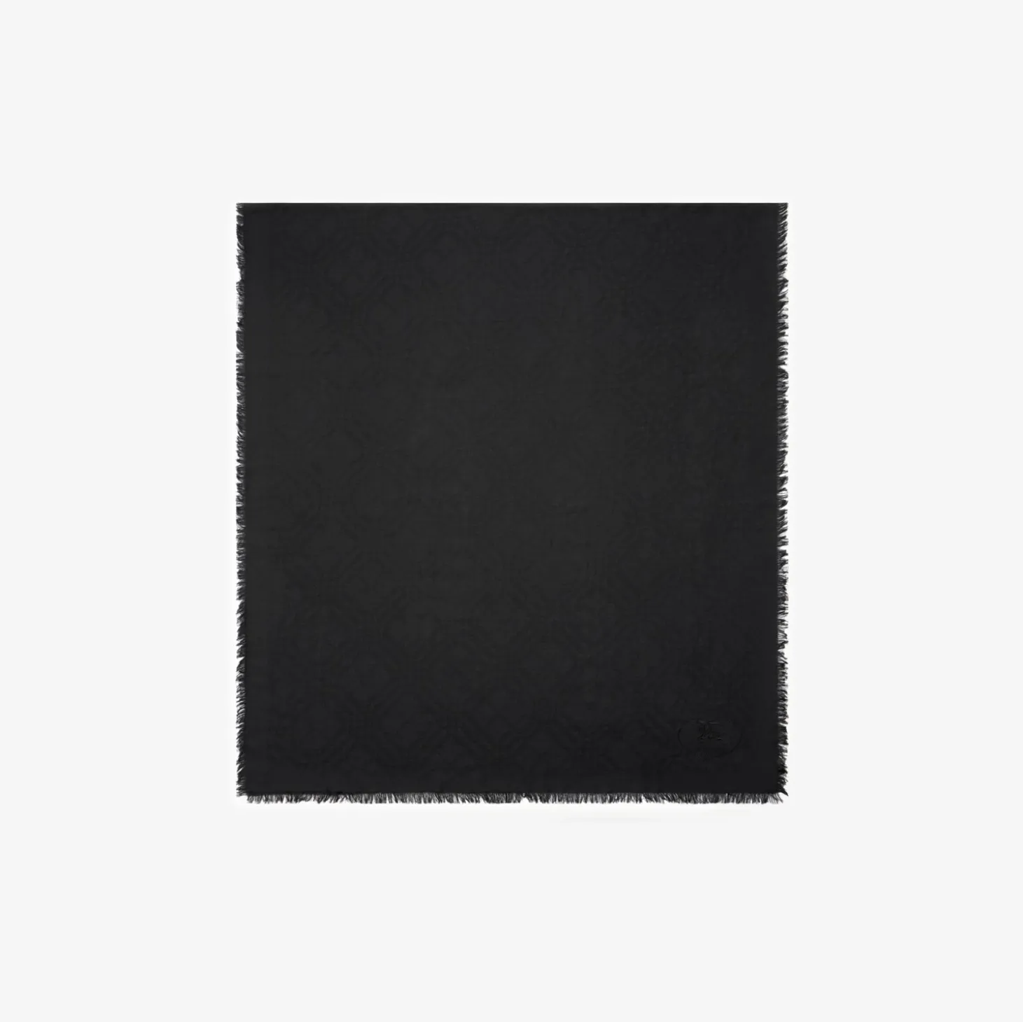 Wide Check Wool Silk Scarf