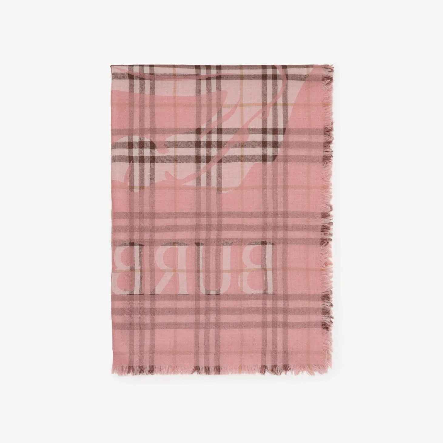 Wide Knight Check Wool Silk Scarf