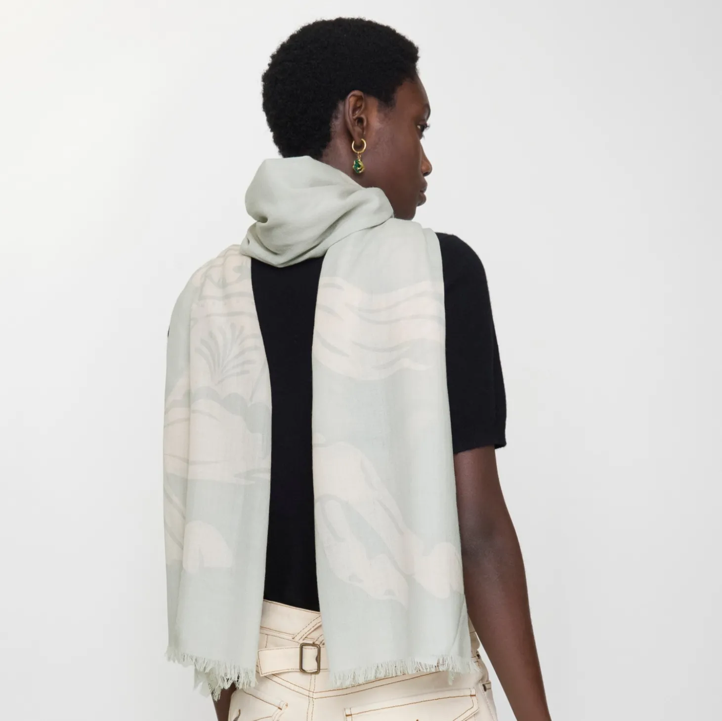 Wide Knight Wool Scarf