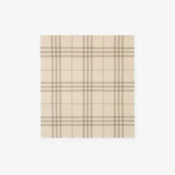 Wide Reversible Check Wool Silk Scarf