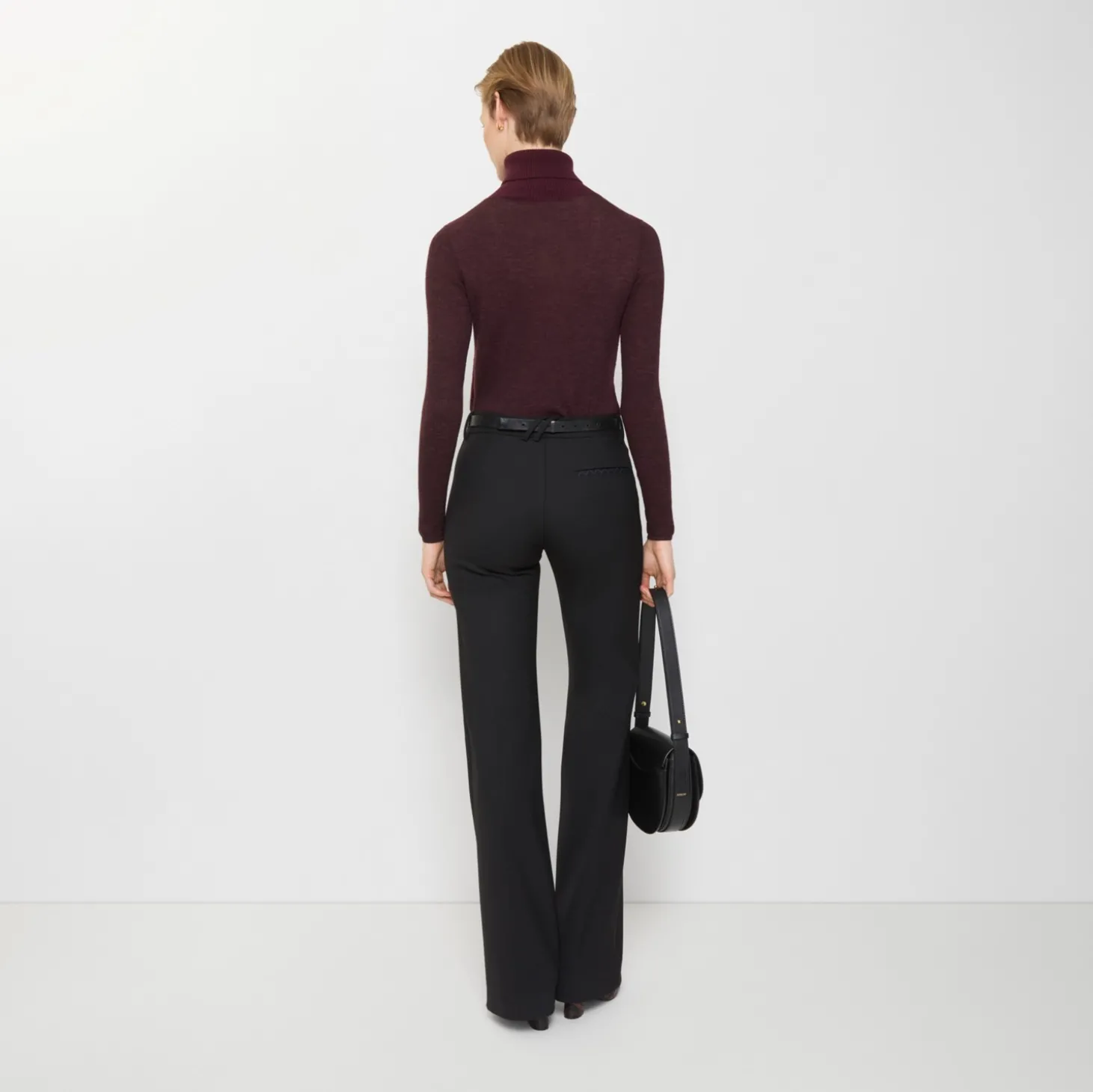 Wool Blend Tailored Trousers