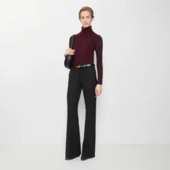 Wool Blend Tailored Trousers