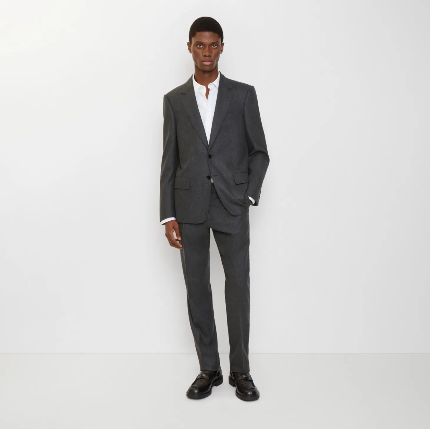 Wool Flannel Tailored Trousers