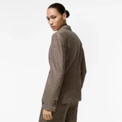 Wool Linen Blend Tailored Jacket