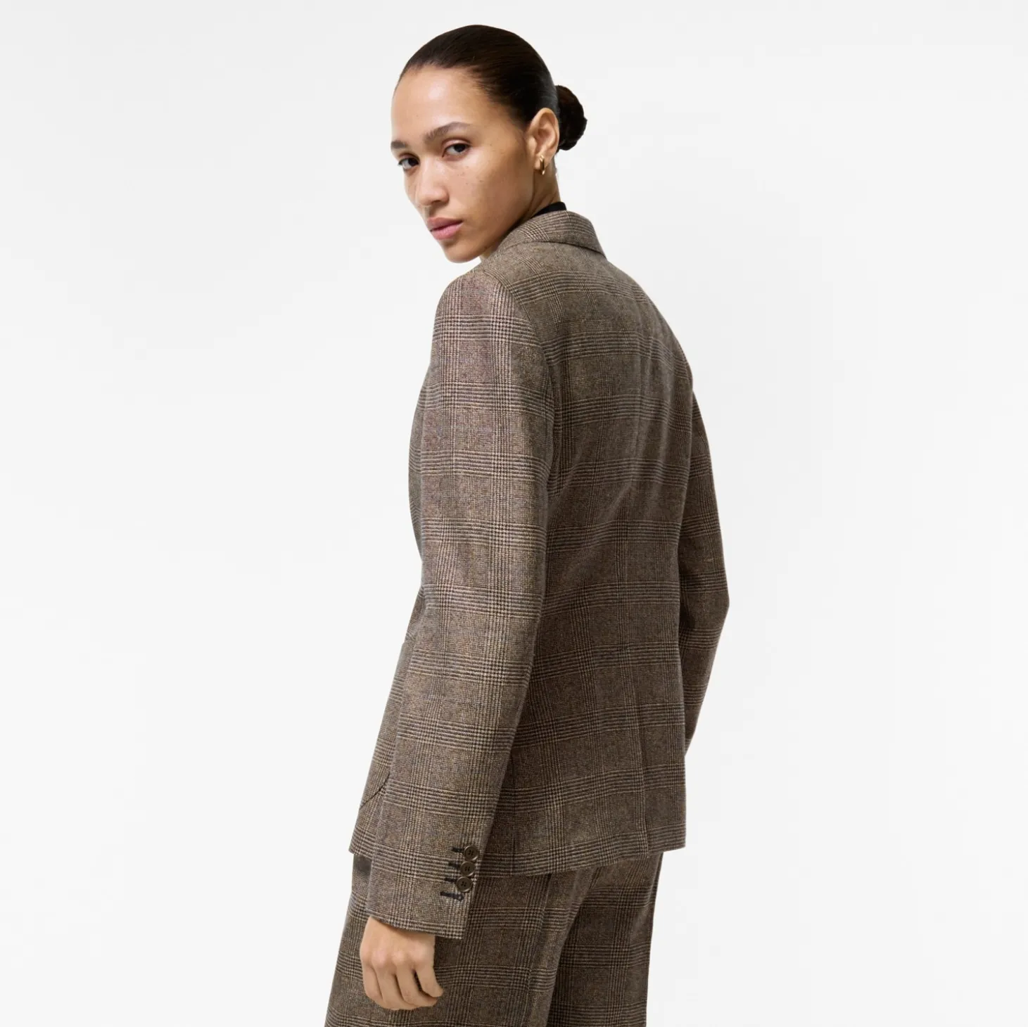 Wool Linen Blend Tailored Jacket