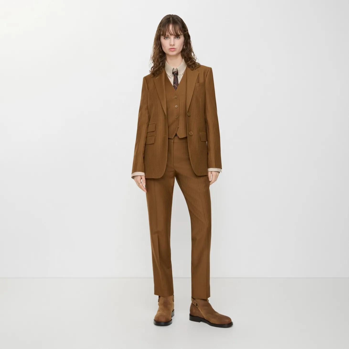 Wool Mohair Tailored Trousers